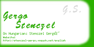 gergo stenczel business card